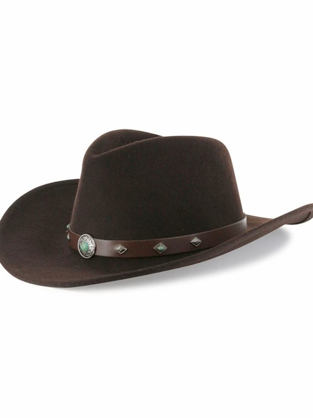 Cody James Men's Santa Ana Felt Western Fashion Hat with turquoise hat band S/M